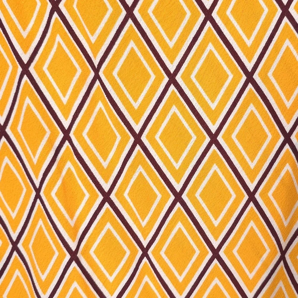 FAITHFULL THE BRAND Yellow Geometric Maxi Skirt 100% Rayon Women Size 4‎ SMALL
